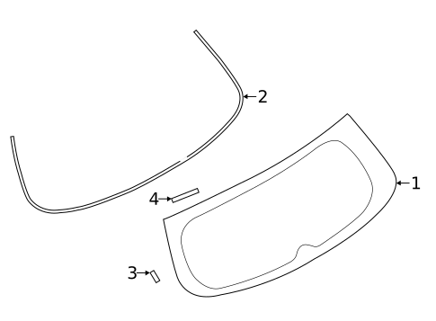 Glass - Lift Gate for 2025 Mitsubishi Outlander Sport #0