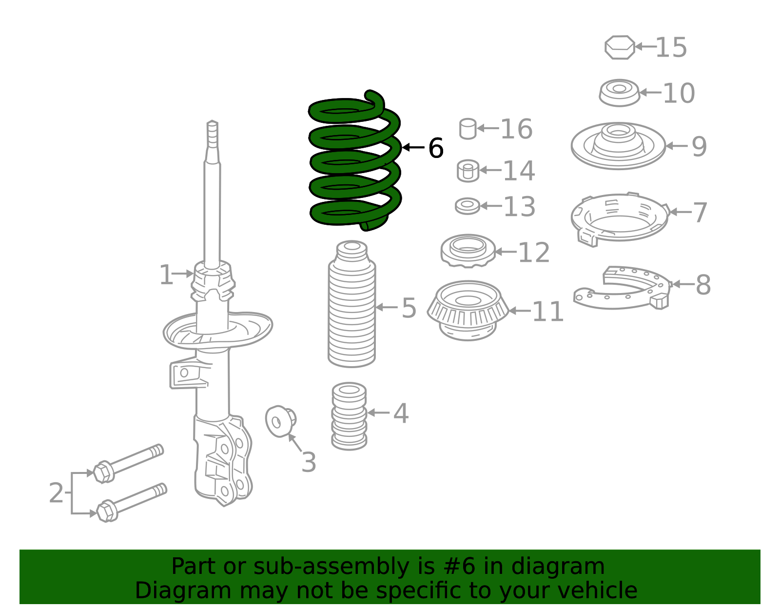 2016-2022 Honda HR-V Coil Spring 51401-T7W-A52 | Clark Knapp Honda