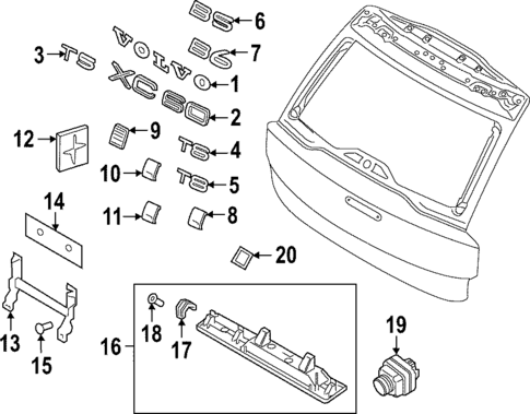 Exterior Trim - Lift Gate for 2025 Volvo XC60 #0