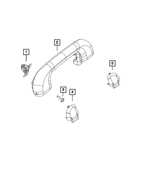 Headliners - Visors - Assist Straps for 2021 Chrysler Voyager #2