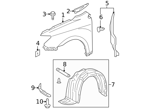 Fender & Components for 2006 Scion tC #0