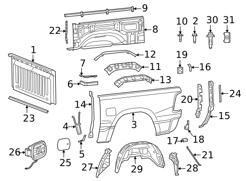Front & Side Panels for 2020 Ram 1500 #0