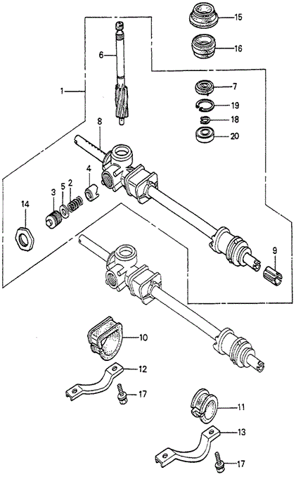 Steering Gear Box for 1984 Honda Accord #0
