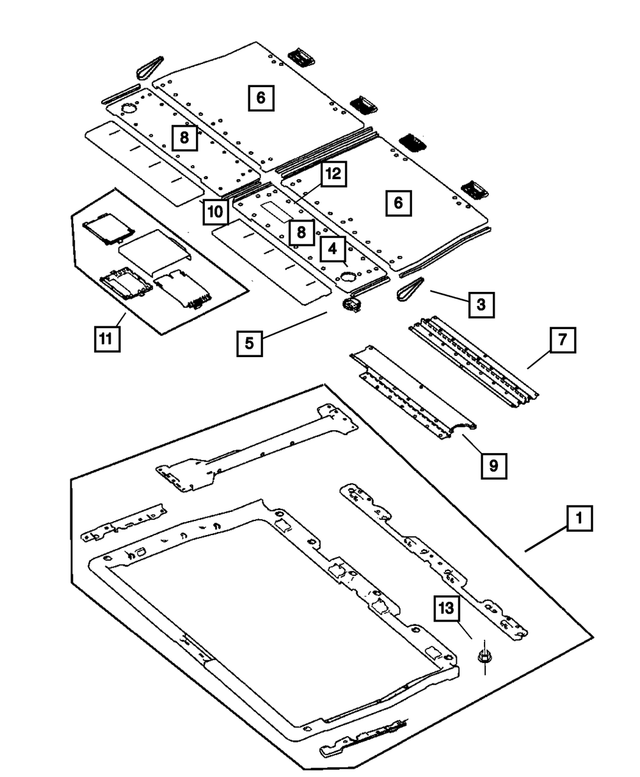 1CB71ZJ8AA - Interior Trim: Load Floor Frame for Mopar Image