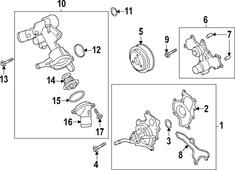 Water Pump for 2021 Ford Explorer #0
