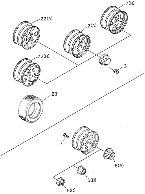 Wheels for 1997 Honda Passport #0