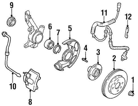 Front Brakes for 1996 Kia Sephia #0