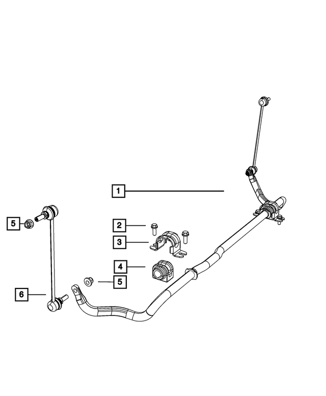 « 4743165AB –  : Barre Stabilisatrice Collier, Côté Gauche pour Mopar Image »