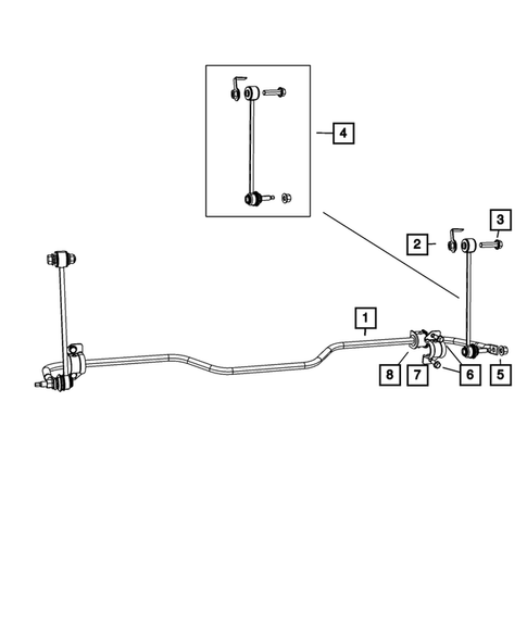 Rear Stabilizer Bar for 2011 Ram 1500 #0