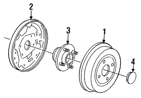 Rear Brakes for 1998 Mercury Mystique #1