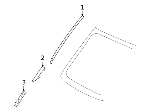 Reveal Moldings for 2003 Porsche Cayenne #0