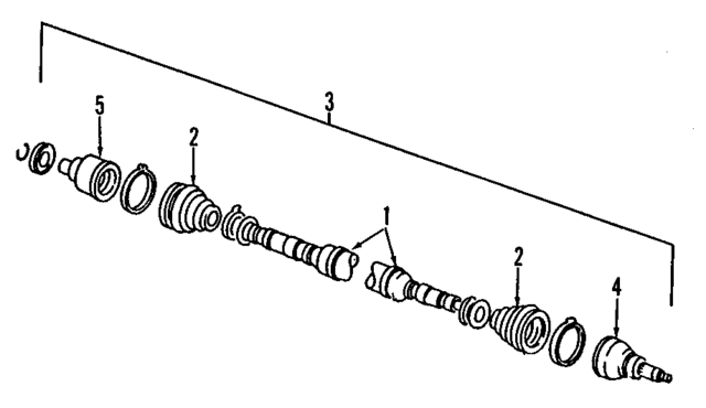 F1CZ3A329A - Front Drive Axle: Shaft for Ford: Escort | Mercury: Tracer Image