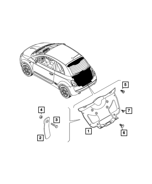 Liftgate Panel and Scuff Plate for 2024 Fiat 500E #0