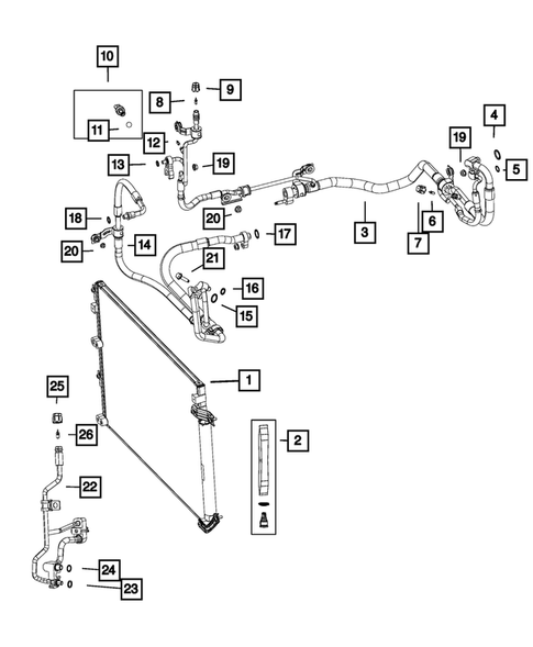 Air Conditioner and Heater Plumbing for 2020 Jeep Cherokee #2