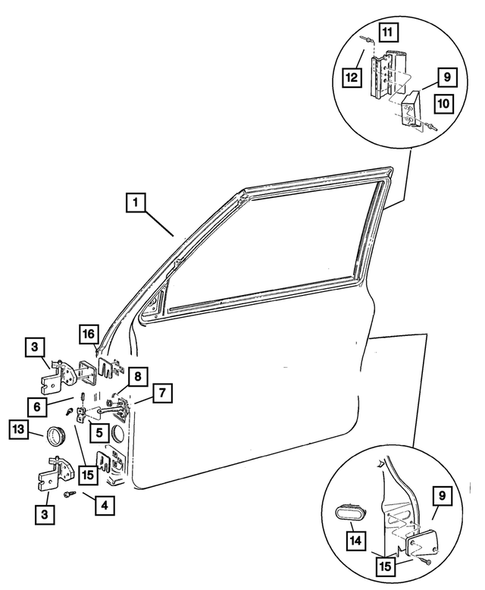 Front Door for 2001 Jeep Cherokee #2