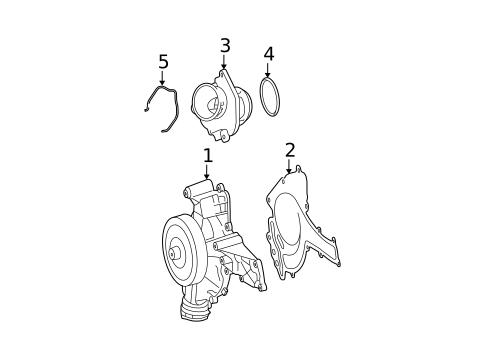 Water Pump for 2009 Mercedes-Benz GL 450 #1