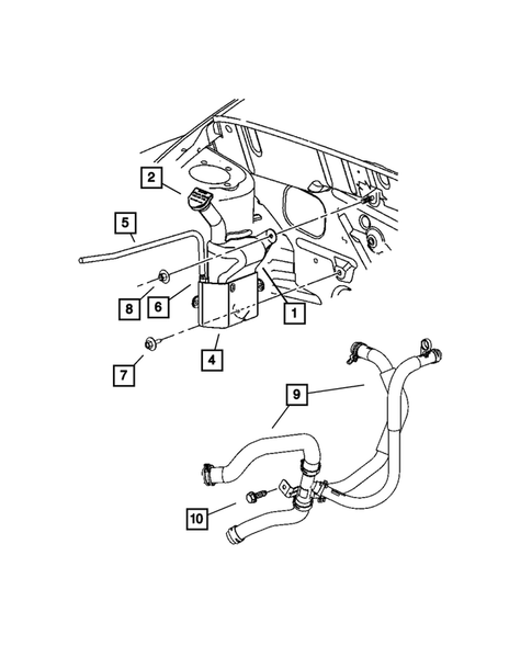 Réservoir, liquide de refroidissement pour 2007 Chrysler PT Cruiser #0