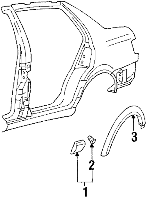 Exterior Trim - Quarter Panel for 1996 Volkswagen Jetta #0
