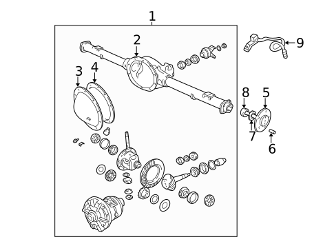 Axle & Differential for 2001 Dodge Dakota #0