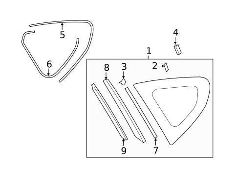 Glass & Hardware for 2015 Subaru Impreza #0