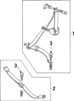AWR4501 - Electrical: Seat Belt Assembly for Land Rover: Defender 90 Image