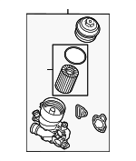 59115389P - Engine: Oil Filter Housing for Audi Image