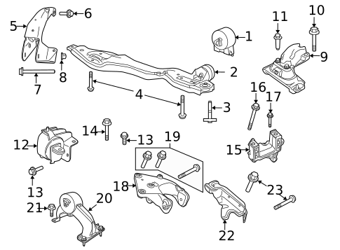 Engine & Trans Mounting for 2009 Volkswagen Routan #0