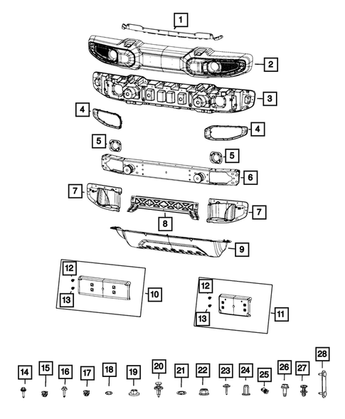 Front Bumper and Fascia for 2021 Jeep Wrangler #0