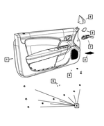 1TT48DX9AC - : Mirror Opening Cover Bezel, Right for Chrysler: 200 Image