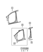 68234302AC - Body Sheet Metal Except Doors: Fender Mounting Bracket, Left for Mopar Image image