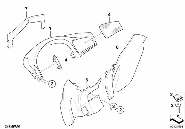 7142758504 - Frame and Mounting Parts: Oval-Head Screw with Anti-Rotation Lock - Isa M5X16 for BMW-Motorrad Image