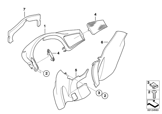 7142758504 - Frame and Mounting Parts: Oval-Head Screw with Anti-Rotation Lock - Isa M5X16 for BMW-Motorrad Image