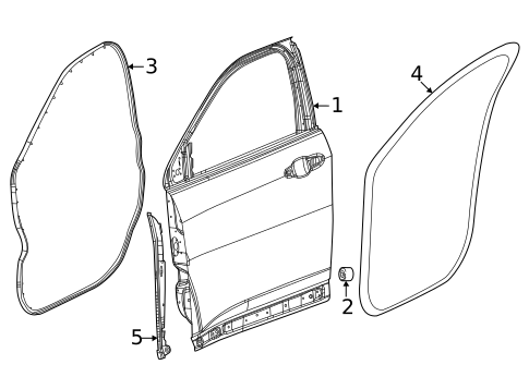Door & Components for 2019 Jeep Compass #0