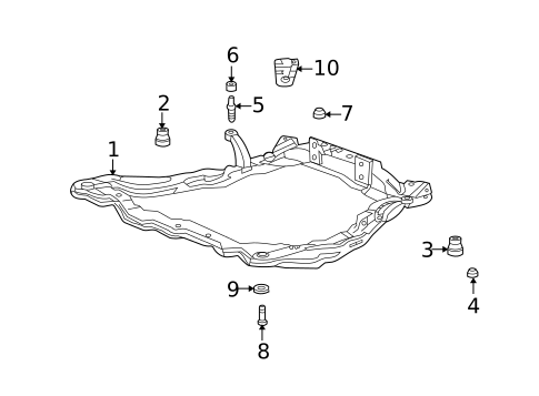 Suspension Mounting for 2001 Hyundai XG300 #0