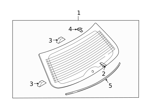 Glass - Lift Gate for 2009 Mazda CX-9 #0
