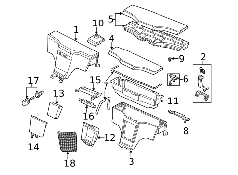Rear Console for 1998 BMW Z3 #0