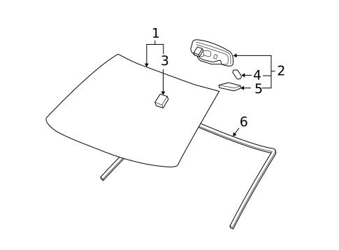 Glass - Windshield for 2007 Chevrolet Uplander #1