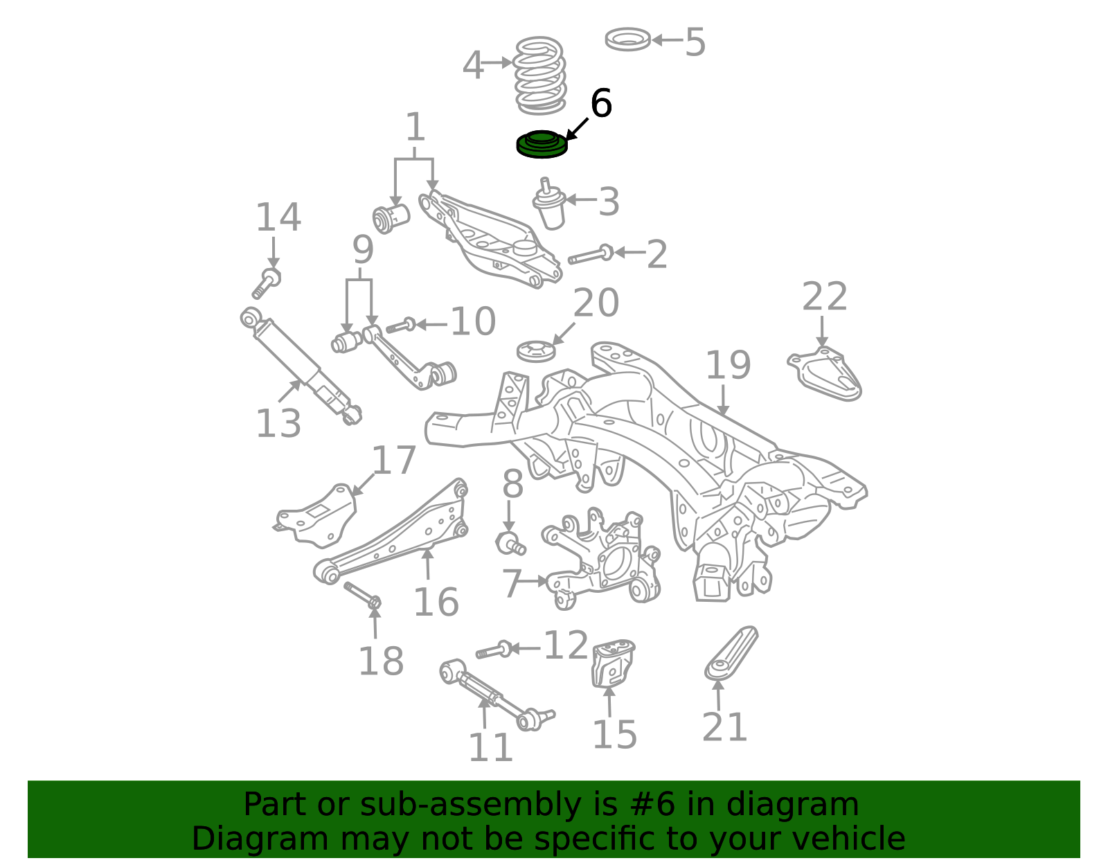 Nolathane Rear Coil Spring Insulator For 2013-2018 Toyota RAV4 REV176.0028