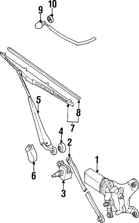 Rear Wiper Components for 1996 Suzuki Sidekick #0