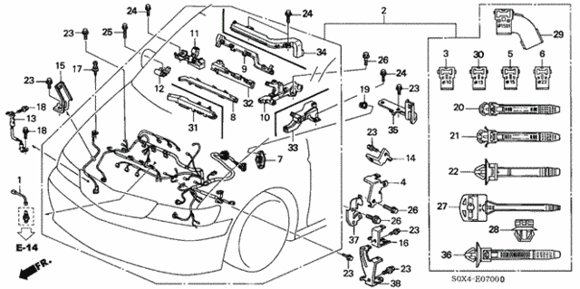 Engine Wire Harness for 2000 Honda Odyssey #0