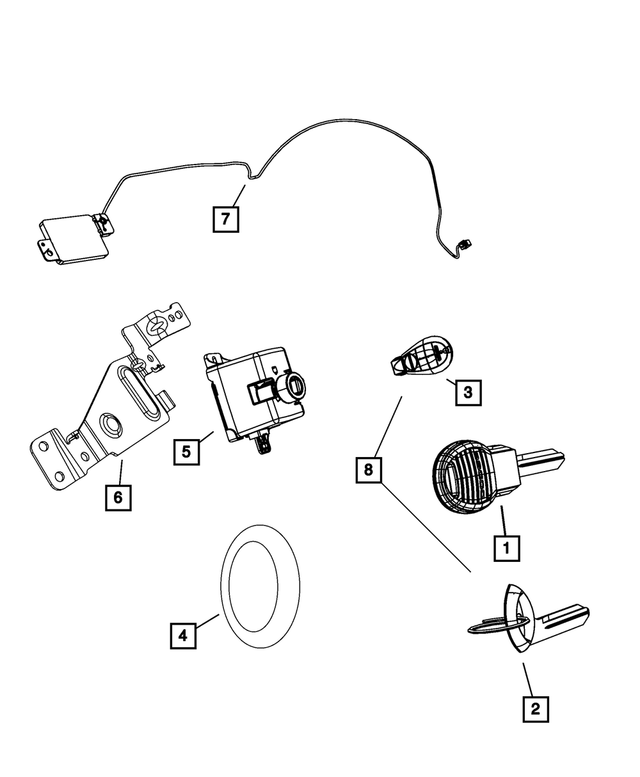 5026378AF - Electrical: Integrated Key Fob Transmitter for Mopar Image