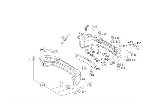 Rear Bumper for 2006 Mercedes-Benz SLR McLaren #0