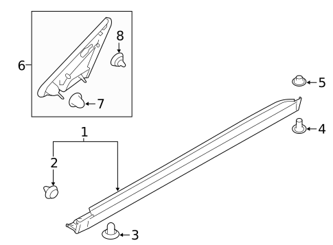 Exterior Trim - Pillars for 2019 Subaru Legacy #0