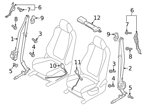 Front Seat Belts for 2015 Mazda CX-5 #0