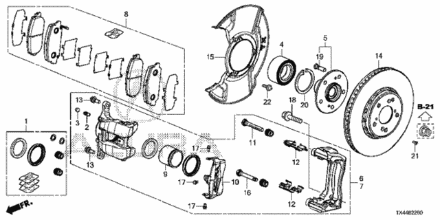 Front Brake for 2014 Acura RDX #0
