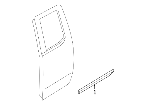 Exterior Trim - Rear Door for 2009 Suzuki Equator #1