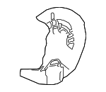 477810E050 - Brakes: Splash Shield for Lexus: RX350, RX350L, RX450h, RX450hL Image