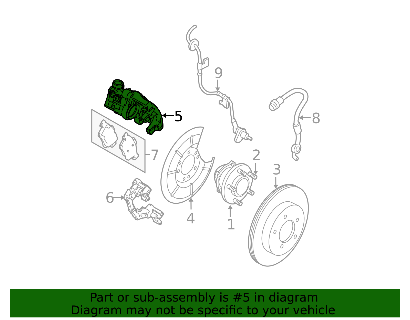 BPYK-26-71XC - Caliper Assembly Left Rear - 2008-2013 Mazda 3