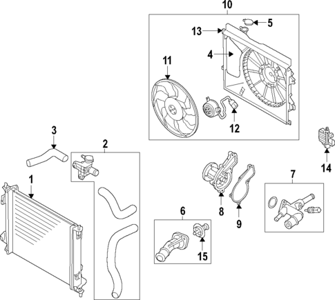 Radiator & Components for 2025 Kia Soul #1