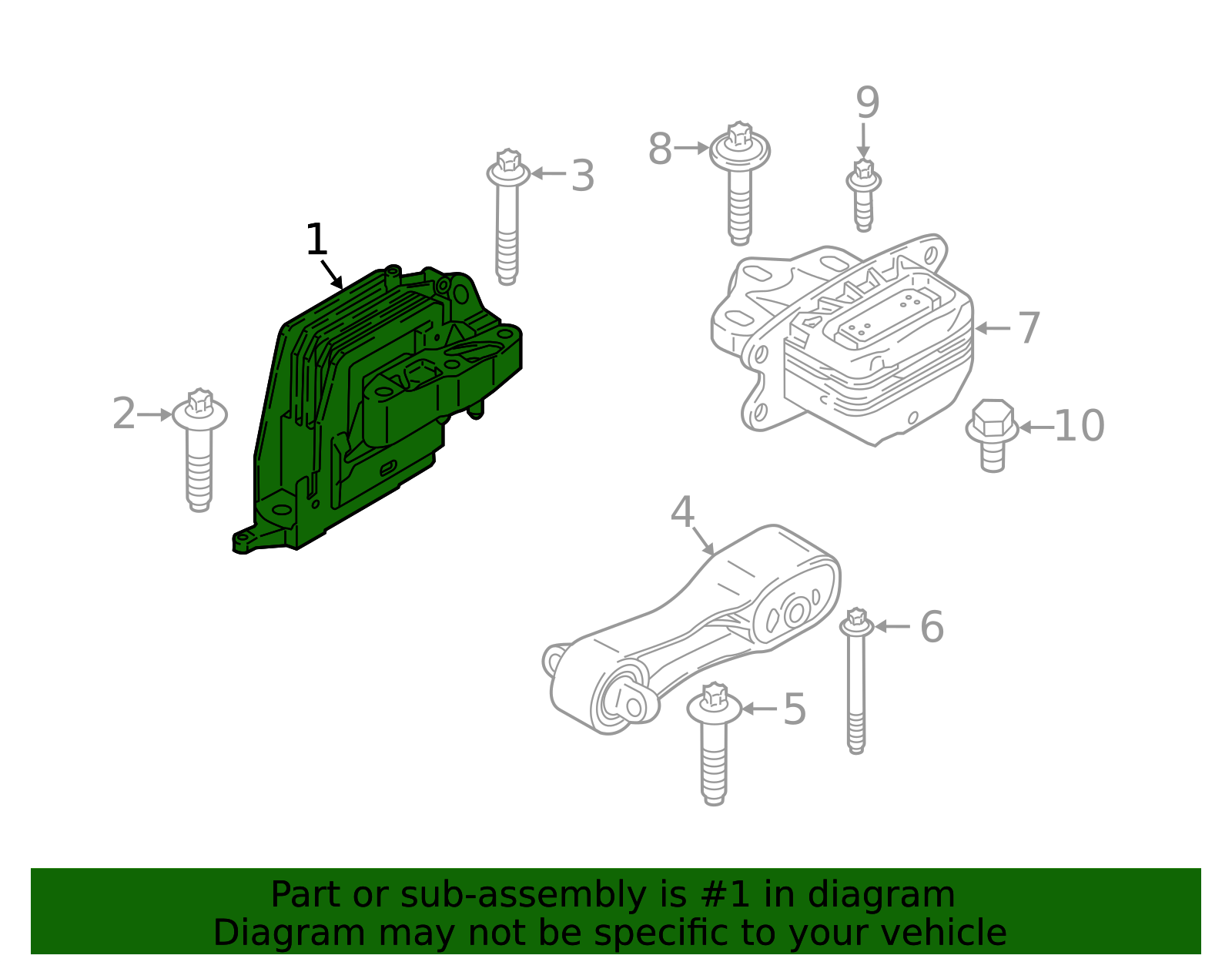 22 11 8 835 566 2016 2024 Bmw Engine Mount 221011 Buy Bmw Parts Now